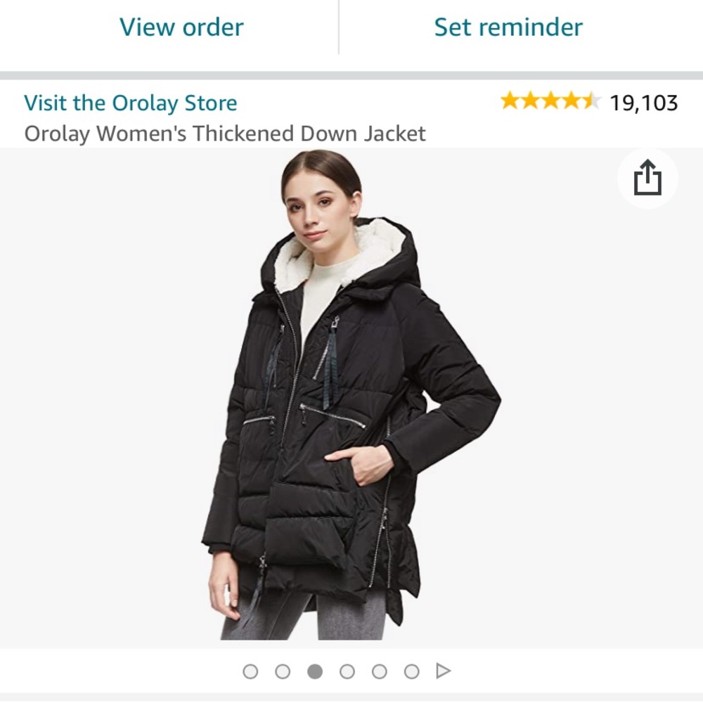 Orolay Women's Thickened Down Jacket size small black